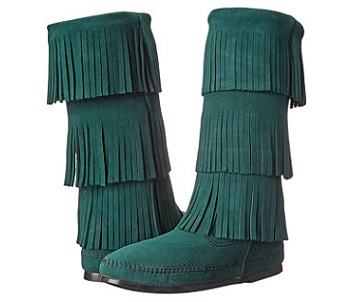 Minnetonka Calf Hi 3 Fringe boots-shoes -ishops